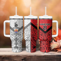 New Caledonia-Tahiti Football Custom Tumbler With Handle Together Go Champions LT9 - Polynesian Pride