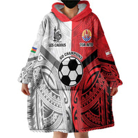 New Caledonia-Tahiti Football Custom Wearable Blanket Hoodie Together Go Champions LT9 - Polynesian Pride