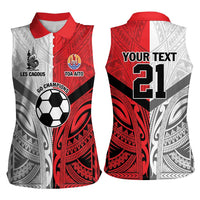 New Caledonia-Tahiti Football Custom Women Sleeveless Polo Shirt Together Go Champions LT9 - Polynesian Pride