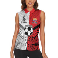 New Caledonia-Tahiti Football Custom Women Sleeveless Polo Shirt Together Go Champions LT9 - Polynesian Pride