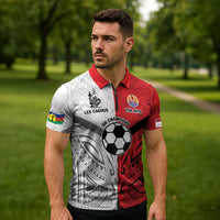 New Caledonia-Tahiti Football Custom Zipper Polo Shirt Together Go Champions LT9 - Polynesian Pride