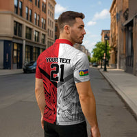 New Caledonia-Tahiti Football Custom Zipper Polo Shirt Together Go Champions LT9 - Polynesian Pride