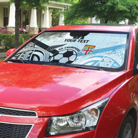 New Zealand-Fiji Football Custom Auto Sun Shade Together Go Champions LT9 - Polynesian Pride