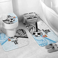 New Zealand-Fiji Football Custom Bathroom Set Together Go Champions LT9 Mat Set Only (3 pcs) One Size Art - Polynesian Pride