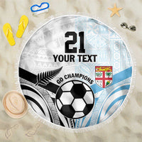 New Zealand-Fiji Football Custom Beach Blanket Together Go Champions LT9 One Size 150cm Art - Polynesian Pride