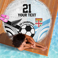 New Zealand-Fiji Football Custom Beach Blanket Together Go Champions LT9 - Polynesian Pride