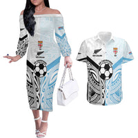 New Zealand-Fiji Football Custom Couples Matching Off The Shoulder Long Sleeve Dress and Hawaiian Shirt Together Go Champions LT9 Art - Polynesian Pride