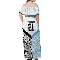 New Zealand-Fiji Football Custom Family Matching Off Shoulder Maxi Dress and Hawaiian Shirt Together Go Champions LT9 - Polynesian Pride