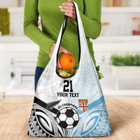 New Zealand-Fiji Football Custom Grocery Bag Together Go Champions LT9 - Polynesian Pride