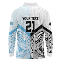New Zealand-Fiji Football Custom Long Sleeve Polo Shirt Together Go Champions LT9 - Polynesian Pride