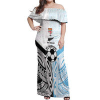 New Zealand-Fiji Football Custom Off Shoulder Maxi Dress Together Go Champions LT9 Women Art - Polynesian Pride