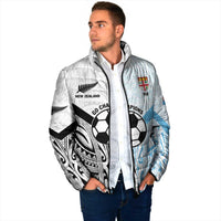 New Zealand-Fiji Football Custom Padded Jacket Together Go Champions - Polynesian Pride