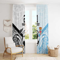 New Zealand-Fiji Football Custom Window Curtain Together Go Champions LT9 - Polynesian Pride