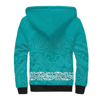 New Zealand Nurses Week Sherpa Hoodie Maori Kowhaiwhai Cyan Tribal LT9 - Polynesian Pride