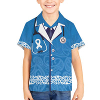 New Zealand Nurses Week Hawaiian Shirt Maori Kowhaiwhai Blue Tribal LT9 - Polynesian Pride