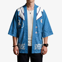 New Zealand Nurses Week Kimono Maori Kowhaiwhai Blue Tribal