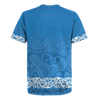 New Zealand Nurses Week Rugby Jersey Maori Kowhaiwhai Blue Tribal