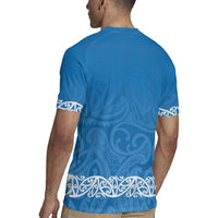 New Zealand Nurses Week Rugby Jersey Maori Kowhaiwhai Blue Tribal