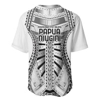 Independen Stet bilong Papua Niugini 1975 Baseball Jersey White Tribal Papua New Guinea Province Flag LT9 - Polynesian Pride