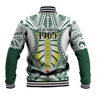 Cook Islands 1965 National Pride Baseball Jacket White Tribal Pattern LT9 - Polynesian Pride