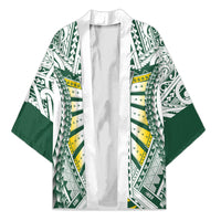 Cook Islands 1965 National Pride Kimono White Tribal Pattern LT9 Unisex White - Polynesian Pride