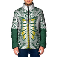 Cook Islands 1965 National Pride Padded Jacket White Tribal Pattern LT9 Men White - Polynesian Pride