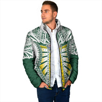 Cook Islands 1965 National Pride Padded Jacket White Tribal Pattern LT9 - Polynesian Pride