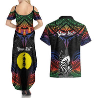 Personalised New Caledonia All Saints Day Couples Matching Summer Maxi Dress and Hawaiian Shirt Candle Light with Polynesian Style LT9 - Polynesian Pride