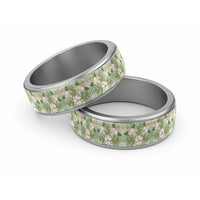 Squares Maile Leaf Classic Ring Turquoise Palaka Hawaiian Quilt Pattern - Polynesian Pride