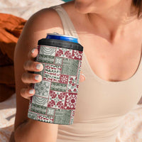 Mele Kalikimaka Hawaii Christmas 4 in 1 Can Cooler Tumbler Aloha Spirit with Hawaiian Quilt Pattern LT9 - Polynesian Pride
