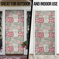 Mele Kalikimaka Hawaii Christmas Door Cover Aloha Spirit with Hawaiian Quilt Pattern - Polynesian Pride