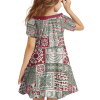 Mele Kalikimaka Hawaii Christmas Family Matching Off The Shoulder Long Sleeve Dress and Hawaiian Shirt Aloha Spirit with Hawaiian Quilt Pattern LT9 - Polynesian Pride