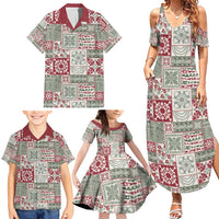 Mele Kalikimaka Hawaii Christmas Family Matching Summer Maxi Dress and Hawaiian Shirt Aloha Spirit with Hawaiian Quilt Pattern LT9 - Polynesian Pride