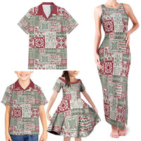 Mele Kalikimaka Hawaii Christmas Family Matching Tank Maxi Dress and Hawaiian Shirt Aloha Spirit with Hawaiian Quilt Pattern LT9 - Polynesian Pride