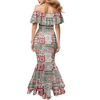 Mele Kalikimaka Hawaii Christmas Mermaid Dress Aloha Spirit with Hawaiian Quilt Pattern LT9 - Polynesian Pride