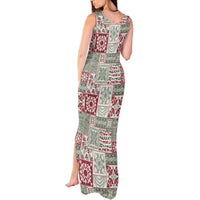 Mele Kalikimaka Hawaii Christmas Tank Maxi Dress Aloha Spirit with Hawaiian Quilt Pattern LT9 - Polynesian Pride
