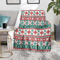 Mele Kalikimaka Hawaii Christmas Blanket Hawaiian Quilt Pattern Style - Polynesian Pride