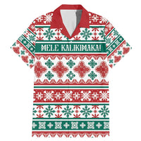 Mele Kalikimaka Hawaii Christmas Family Matching Mermaid Dress and Hawaiian Shirt Hawaiian Quilt Pattern Style LT9 Dad's Shirt - Short Sleeve Beige - Polynesian Pride