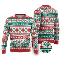 Mele Kalikimaka Hawaii Christmas Ugly Christmas Sweater Hawaiian Quilt Pattern Style - Polynesian Pride