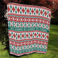 Mele Kalikimaka Hawaii Christmas Quilt Hawaiian Quilt Pattern Style - Polynesian Pride