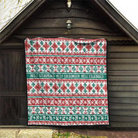 Mele Kalikimaka Hawaii Christmas Quilt Hawaiian Quilt Pattern Style - Polynesian Pride