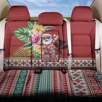 Santa Surf Mele Kalikimaka Personalized Back Car Seat Cover Aloha Tropical Christmas Vibes - Polynesian Pride