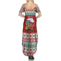 Shaka Sign Skull Mele Kalikimaka Personalized Family Matching Summer Maxi Dress and Hawaiian Shirt Hawaiian Quilt Pattern LT9 - Polynesian Pride