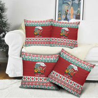 Shaka Sign Skull Mele Kalikimaka Personalized Pillow Cover Hawaiian Quilt Pattern - Polynesian Pride