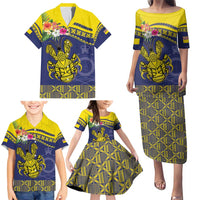 Niue Coconut Crab Family Matching Puletasi and Hawaiian Shirt Rock of Polynesia LT9 - Polynesian Pride