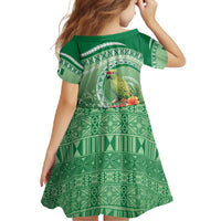 Norfolk Parakeet Tropical Family Matching Off Shoulder Maxi Dress and Hawaiian Shirt Norfolk Island Tribal Pattern LT9 - Polynesian Pride
