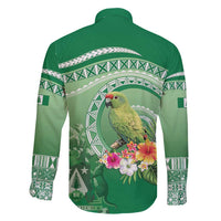 Norfolk Parakeet Tropical Family Matching Short Sleeve Bodycon Dress and Hawaiian Shirt Norfolk Island Tribal Pattern LT9 - Polynesian Pride