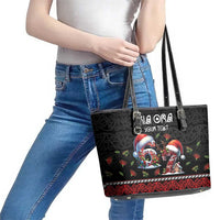 Aotearoa Six Seven Personalized Leather Tote Bag New Zealand Funny Christmas - Polynesian Pride