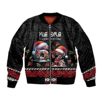Aotearoa Six Seven Personalized Sleeve Zip Bomber Jacket New Zealand Funny Christmas - Polynesian Pride