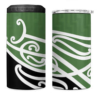 Green Fern New Zealand Kowhai Ngutukak 4 in 1 Can Cooler Tumbler LT9 One Size: 16 oz Green - Polynesian Pride